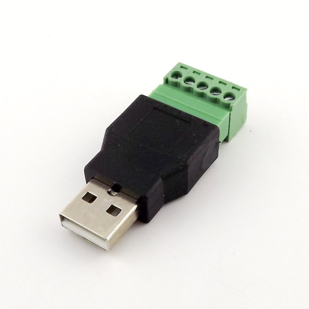 Adaptador Usb Macho A Clemas Borne Terminal Conector Pines