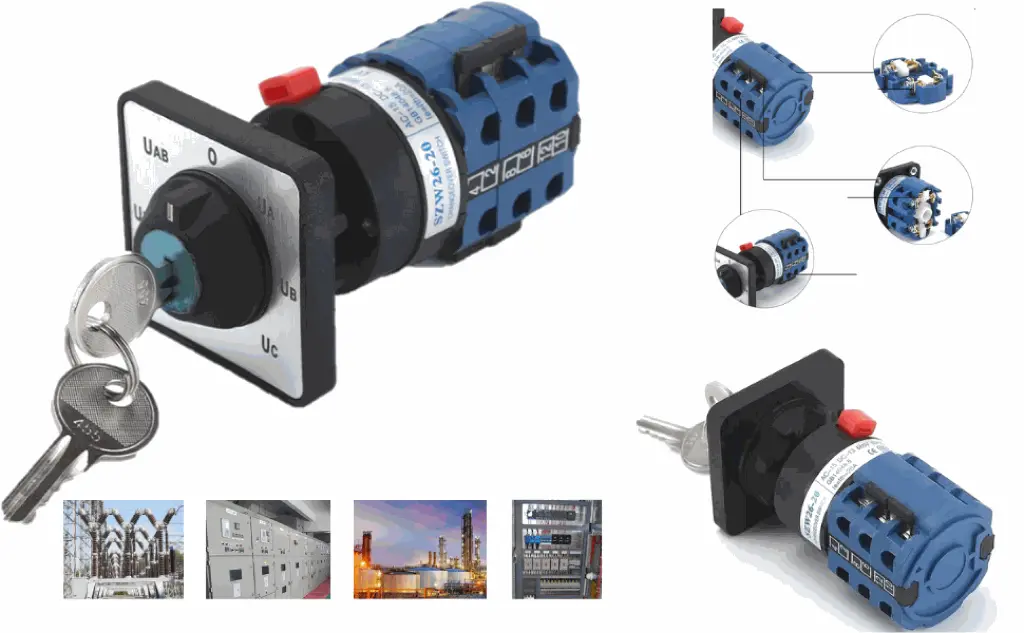 297---Selector Medicion Voltaje Lineas 7 Posiciones 3 Polos Llave.webp