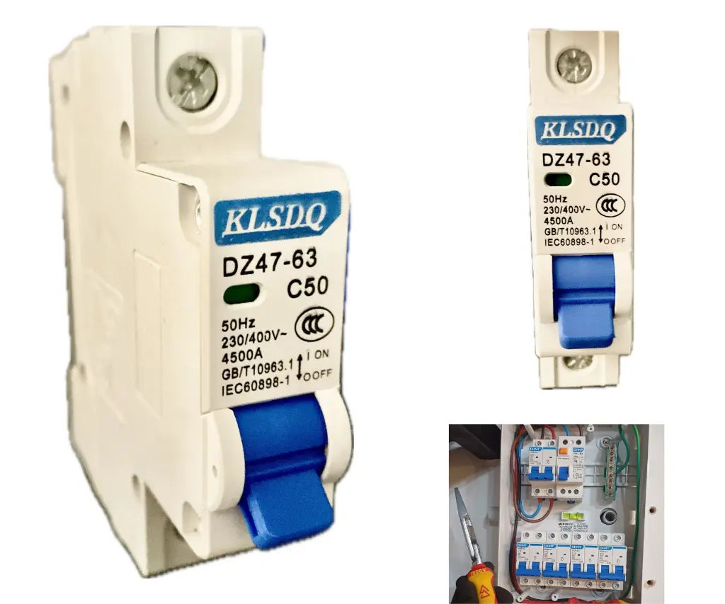 354---Pastilla Interruptor Termomagnético 50 Amper 1p Vca Riel Din.webp