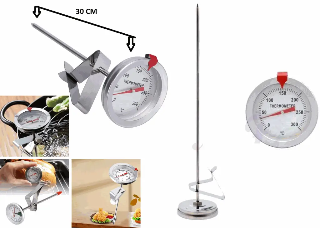 221---Termometro Inoxidable 0 A 300°c Sonda 30cm Cocina Aceite.webp