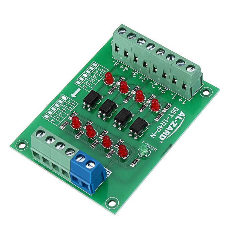 Modulo Optoacoplador 12v A 5v 4 Canales Arduino Mega Uno Plc