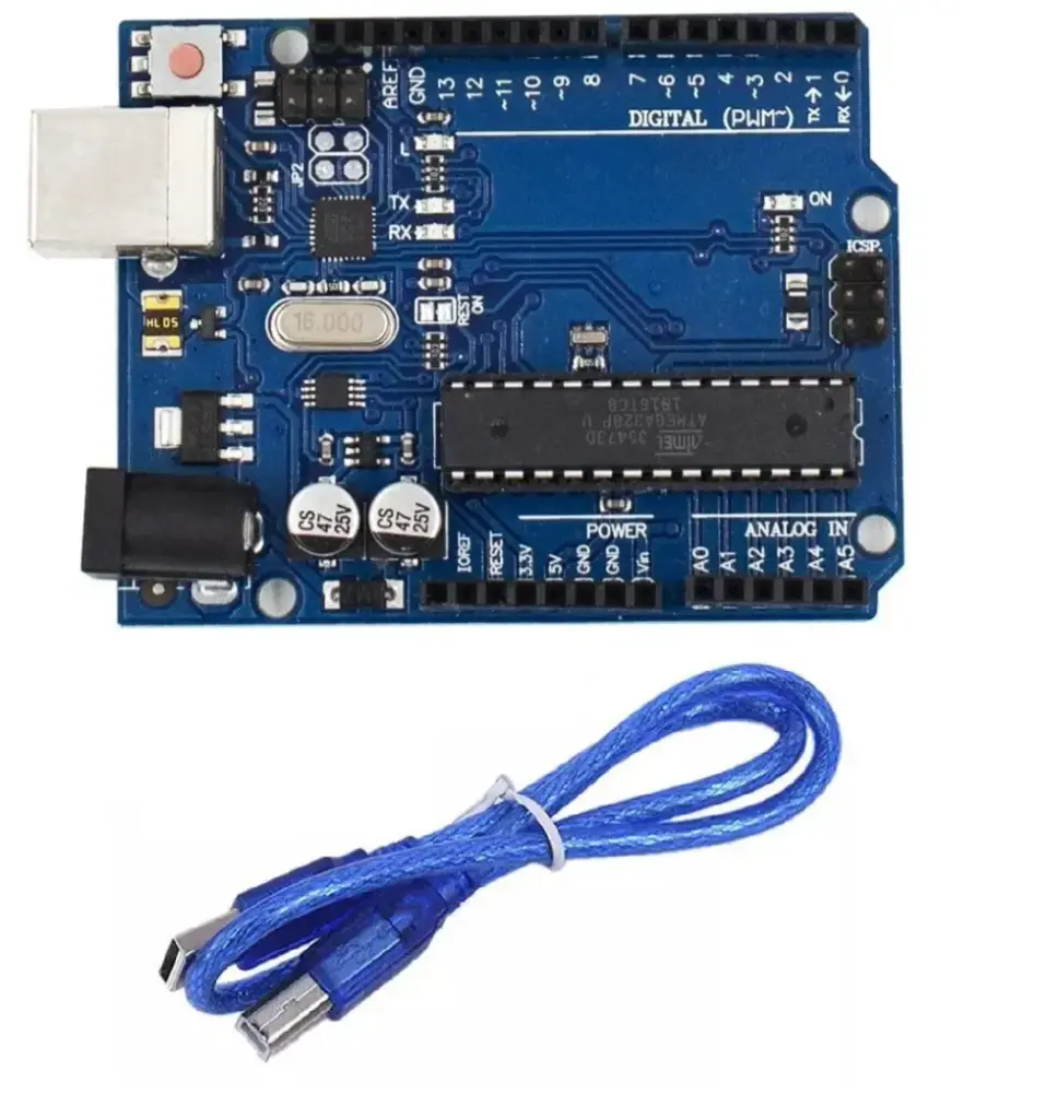 Tarjeta Uno R3 C/ Cable Atmega328 Compatible Con Arduino