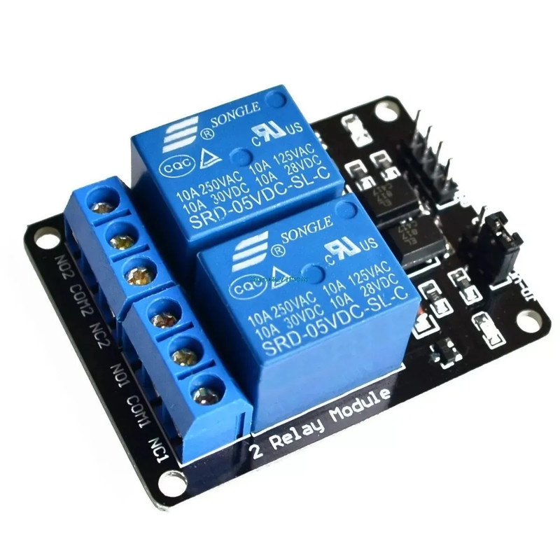 [93] Modulo De 2 Relevadores, Relay 5v 10a Robotica Arduino Pic Plcduino