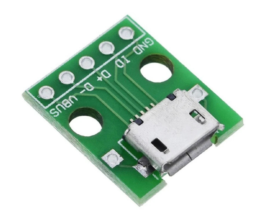Adaptador Micro Usb A Dip 2.54mm 5 Pines Hembra Pcb