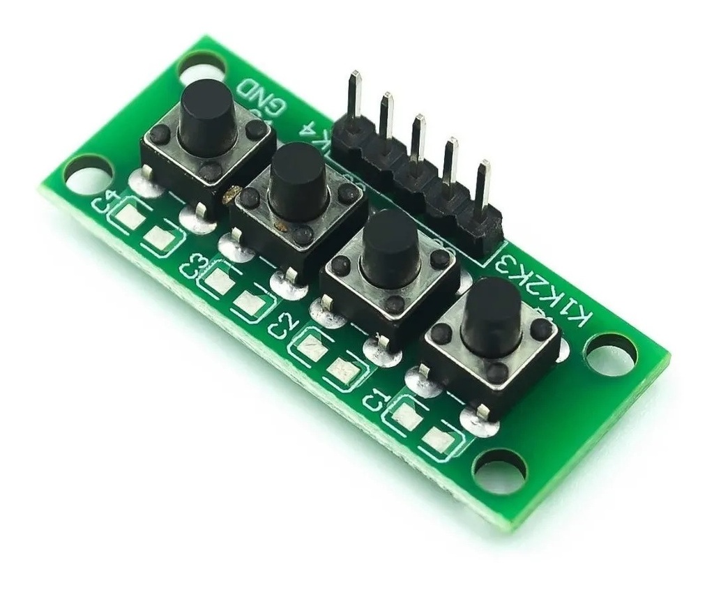 [127] Modulo 4 Push Button Micro Switch Key Arduino Pic Plcduino