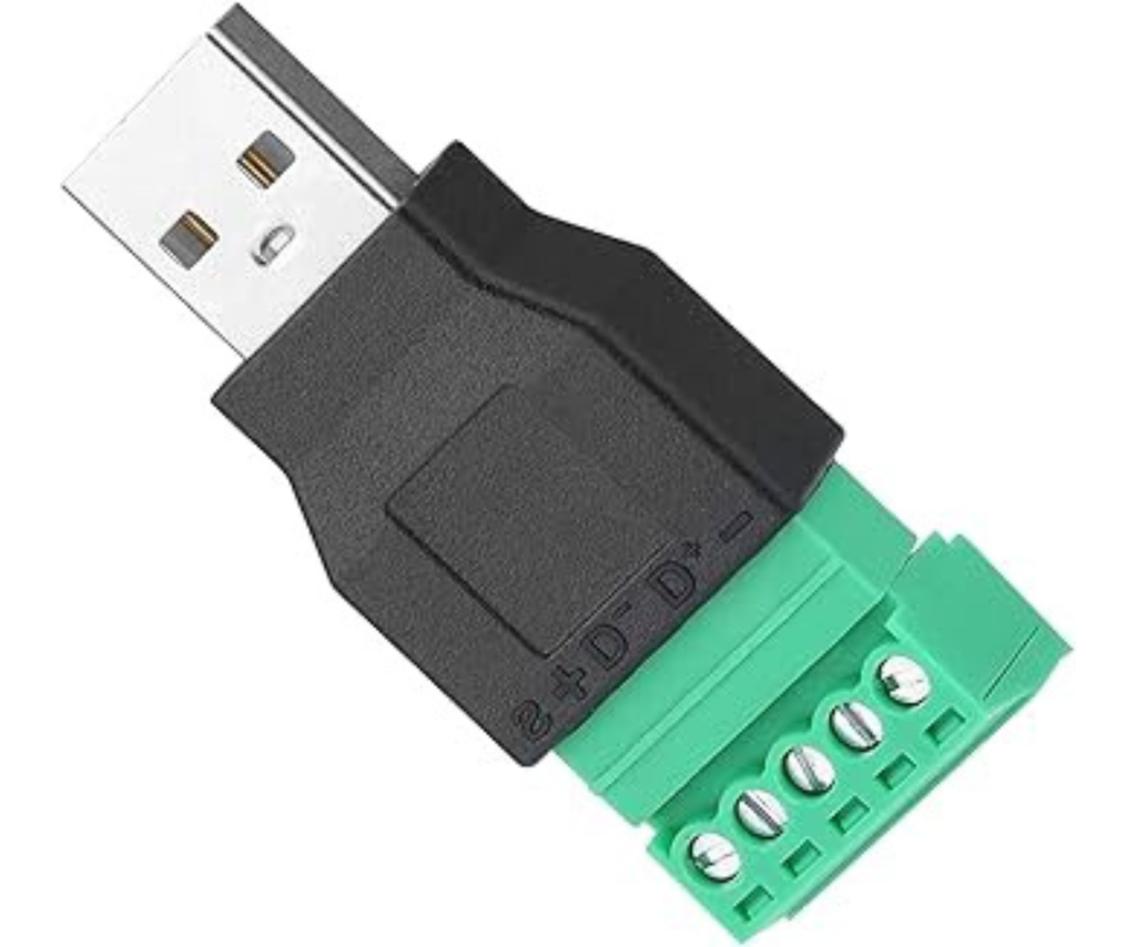 [132] Adaptador Usb Hembra A Clemas Borne Terminal Conector 5 Pin