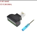 Adaptador Rj45 Macho A Clemas Borne Terminal Conector 8 Pin