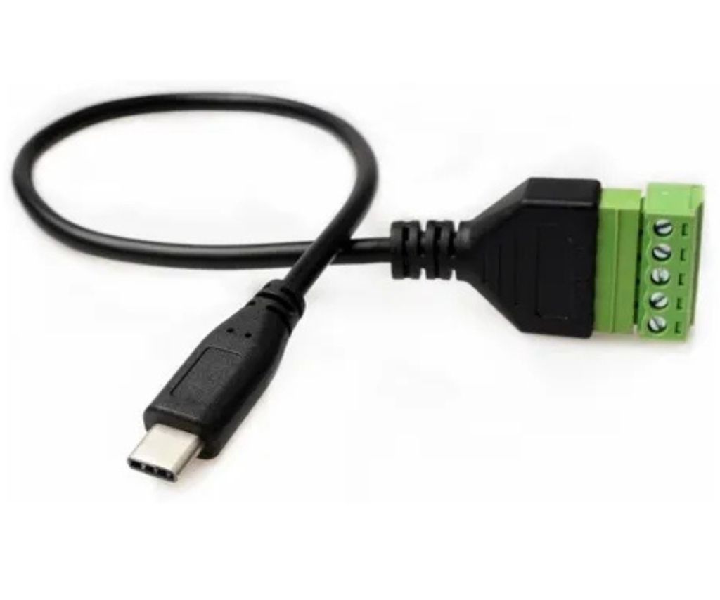 [137] Adaptador Usb Tipo C Macho A Clemas Borne Terminal Conector