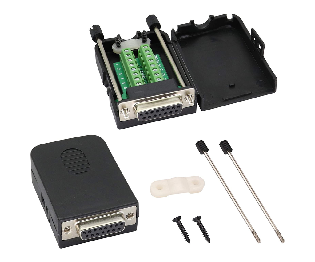 [139] Adaptador Hembra Db15 D-sub Vga Terminal C/ Clema Conector