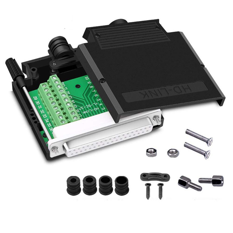 [142] Adaptador Hembra Db37-m5 Riel Din Terminal Clemas Conector