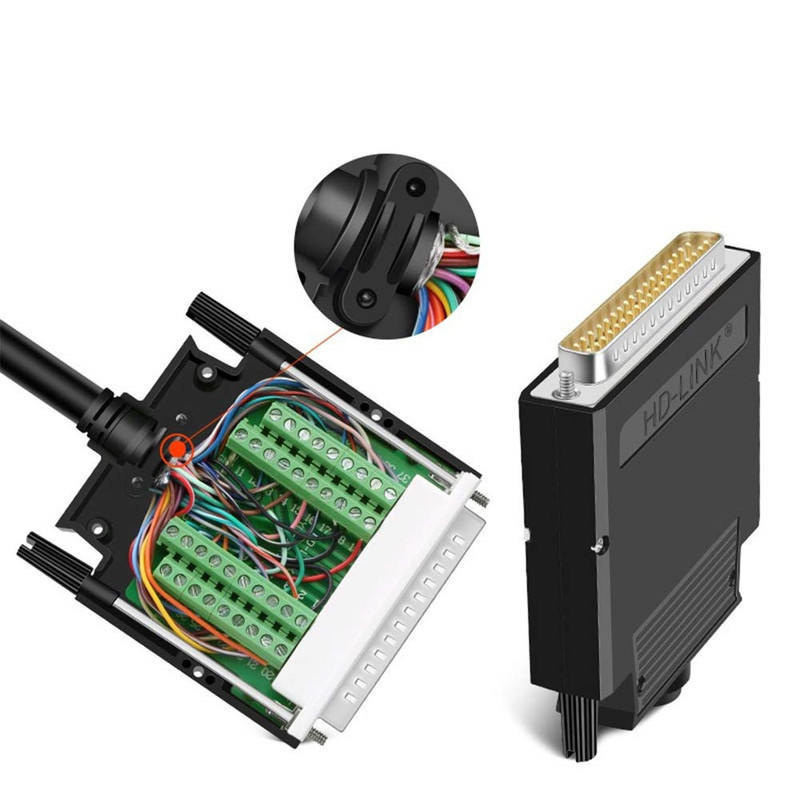 [149] Adaptador Macho Db37-m5 Riel Din Terminal Clemas Conector