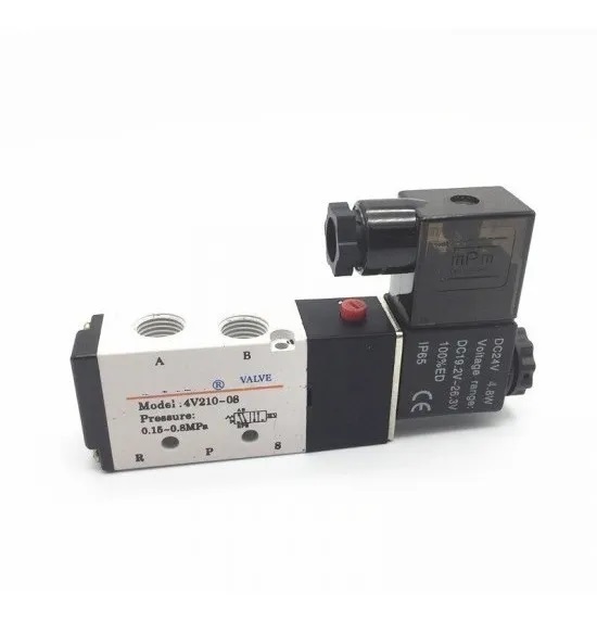 [158] Valvula Neumatica 12 Vcd 5/2 Compatible Airtac Aorampeka