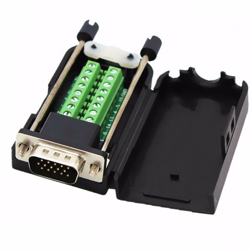 [183] Adaptador Macho Db15 3 Filas D-sub Vga Terminal Clemas