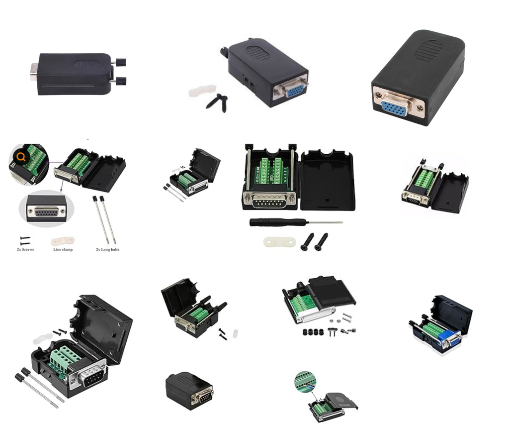 [184] Adaptador Hembra Db15 3 Filas D-sub Vga Terminal Clemas