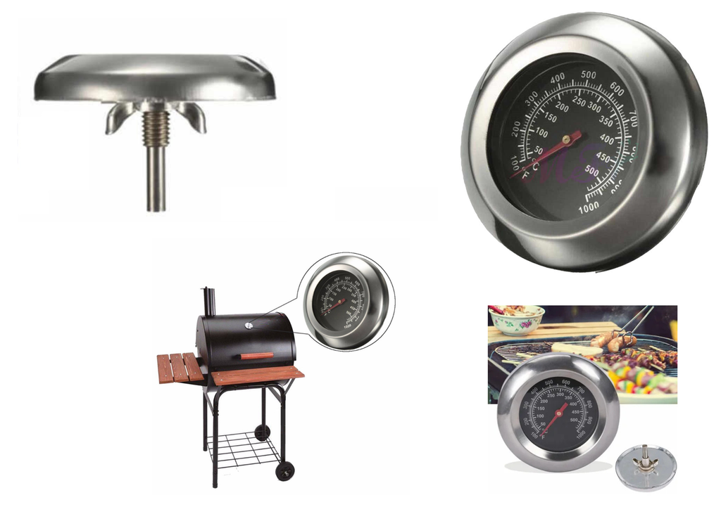 Termometro 50 A 500 Grados Asador Horno Ataud Parrilla Inoxi