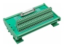 Adaptador Hembra Macho Db44 Riel Din Clemas Conector Termina