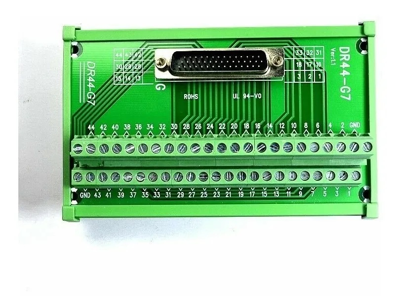 Adaptador Hembra Macho Db44 Riel Din Clemas Conector Termina
