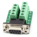 Adaptador Db9 Clema Hembra Macho Rs232 Terminal Conector Ser