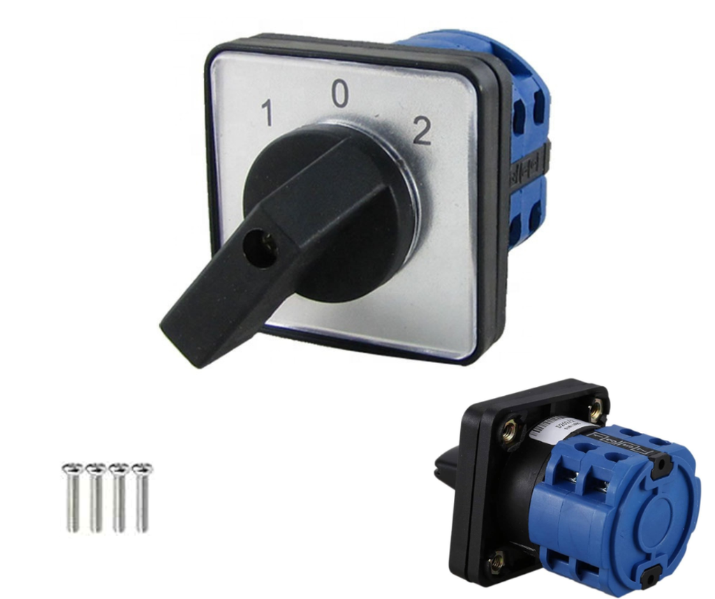[199] Selector 3 Posiciones 1-0-2 20 Amperes Industrial Switch