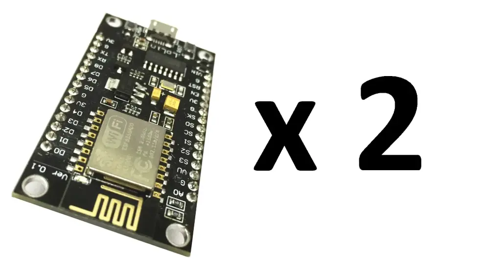 [205] Paquete 2 Pzas Modulo Nodemcu Lua Wifi Esp8266 Arduino Iot