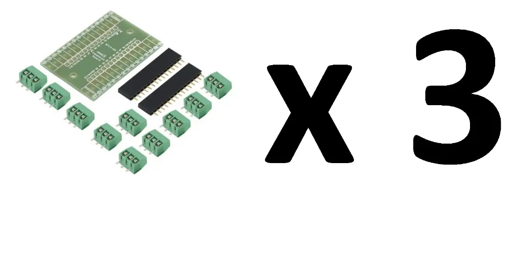 [214] Paquete 3 Pzas Nano Screw Shield Terminal Clemas Sin Soldar