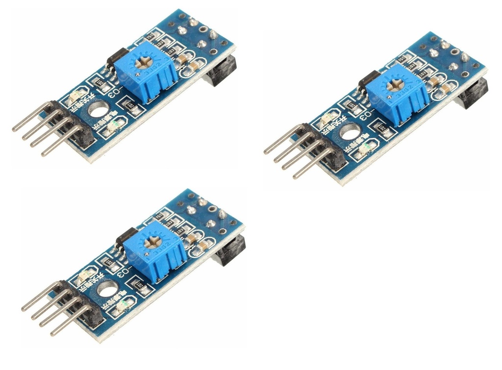 [220] Paquete 3 Pzas Sensor Seguidor Linea Tcrt5000 Optico Infrarr