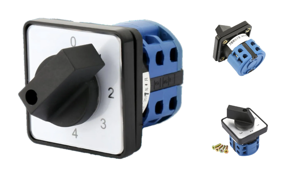 [222] Selector 4 Posiciones 0-1-2-3 20 Amp Industrial Switch 2p