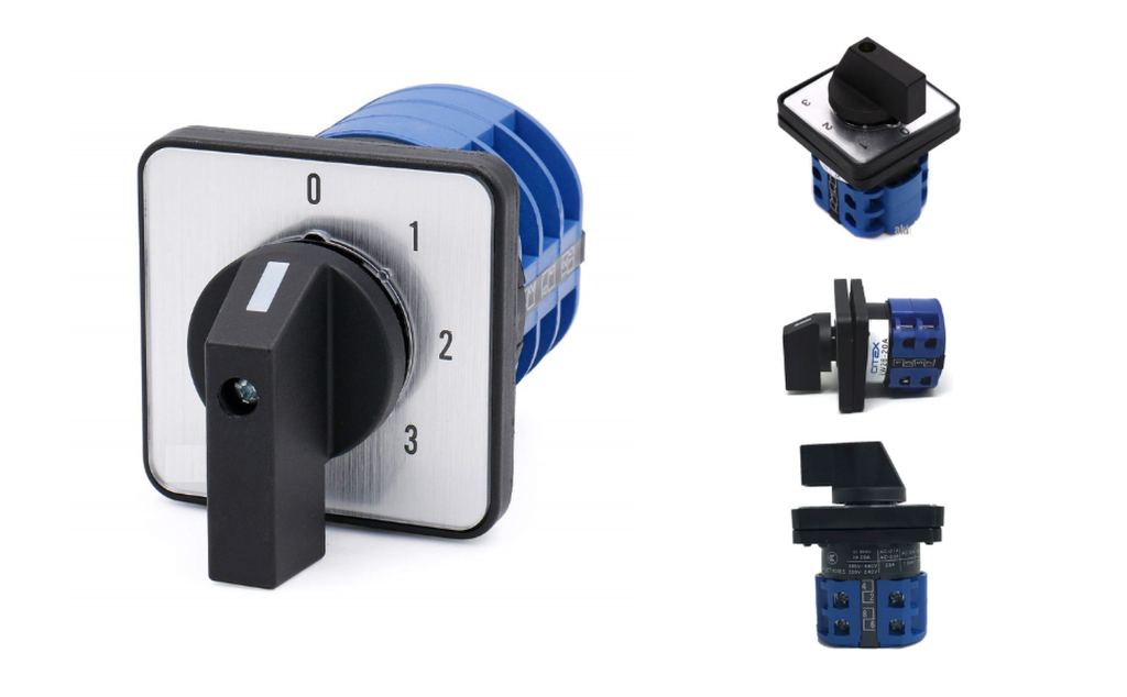 [227] Selector 4 Posiciones 0-1-2-3 20 Amp Industrial Switch 3polo