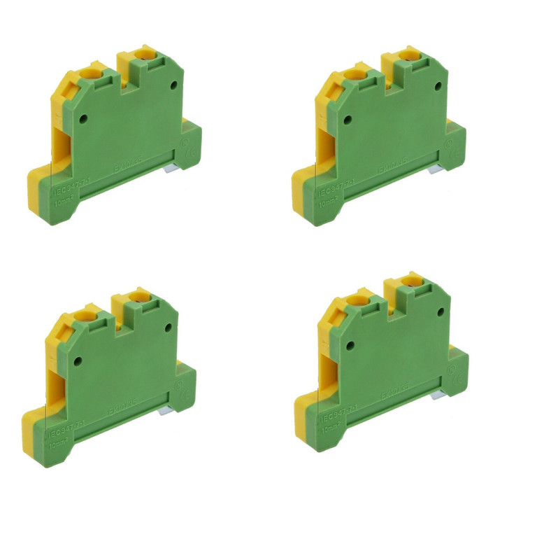 [241] Paquete 4 Clemas Borne De Tierra Ek 6/35 6mm Tornillo Riel
