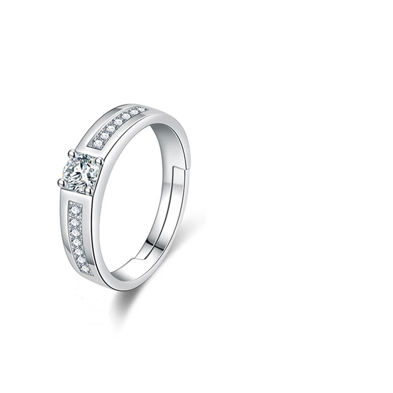 [263] Anillo Compromiso Promesa Plata Ley 925 Amor Novios
