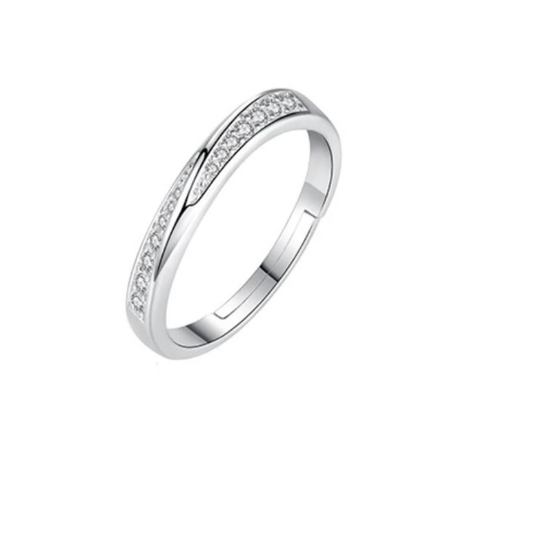 [264] Anillo De Plata 925 Promesa Compromiso Ley Ajustable Amor