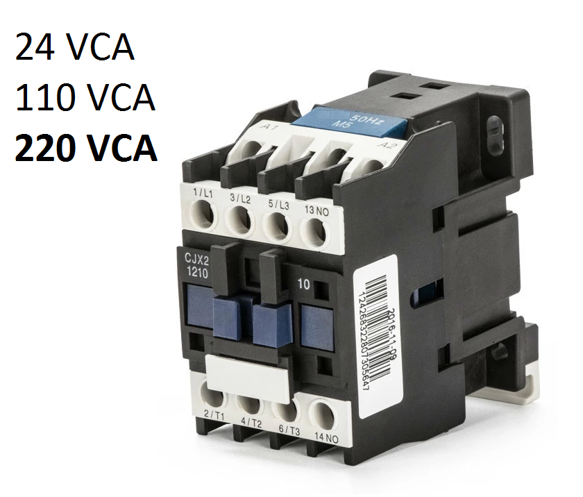 [284] Contactor Trifásico 12 Amper Bobina 220 Vca Contacto No