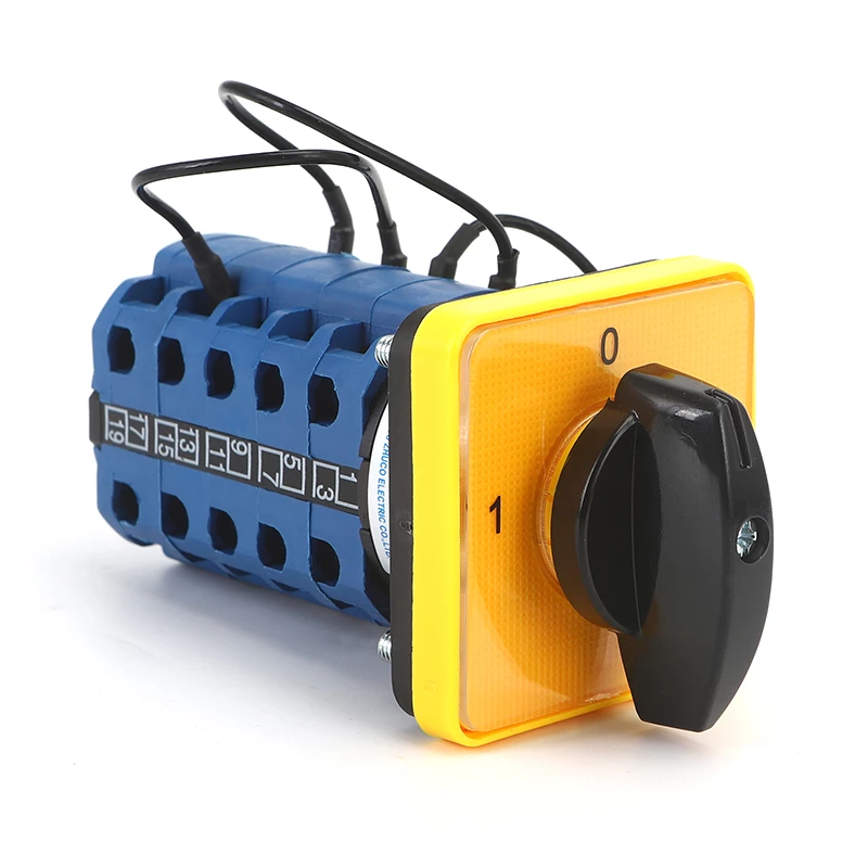 [296] Selector Reversible 3 Posiciones 1-0-2 De 5 Polos 20 Amper