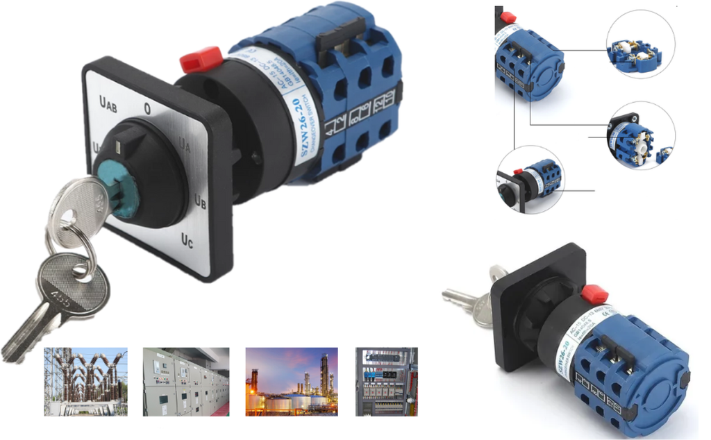 Selector Medicion Voltaje Lineas 7 Posiciones 3 Polos Llave