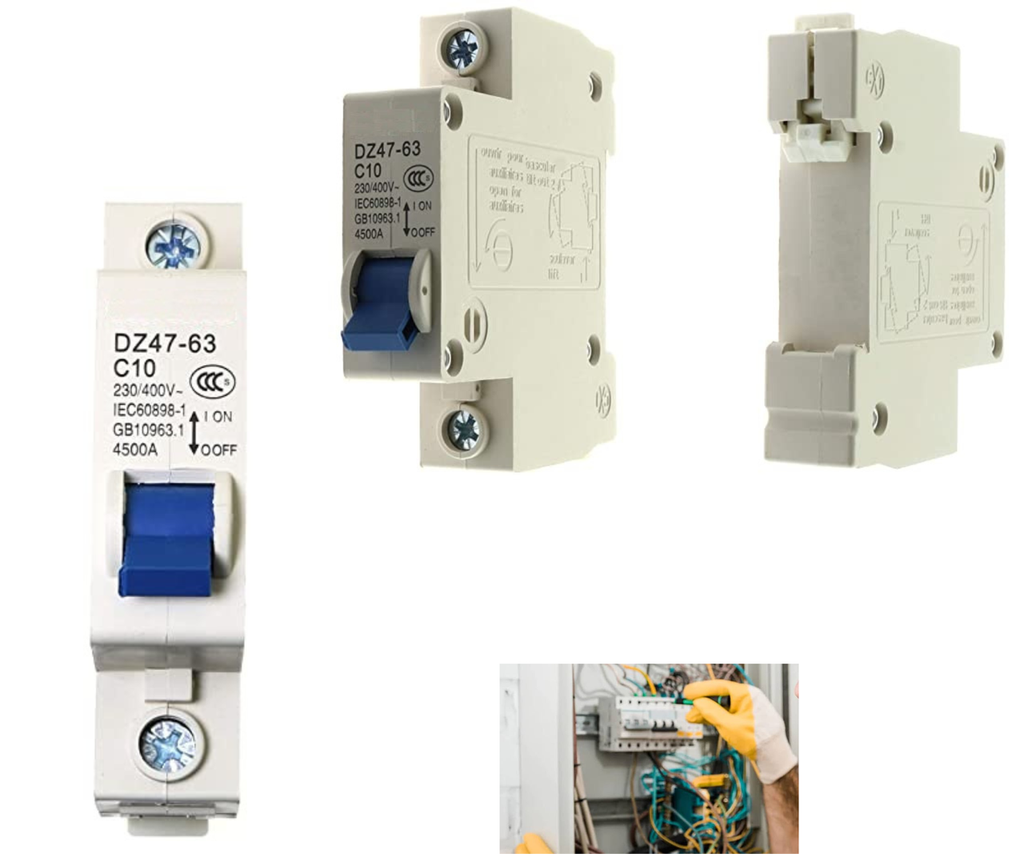 [318] Pastilla Interruptor Termomagnético 10 Amper 1p Vca Riel Din