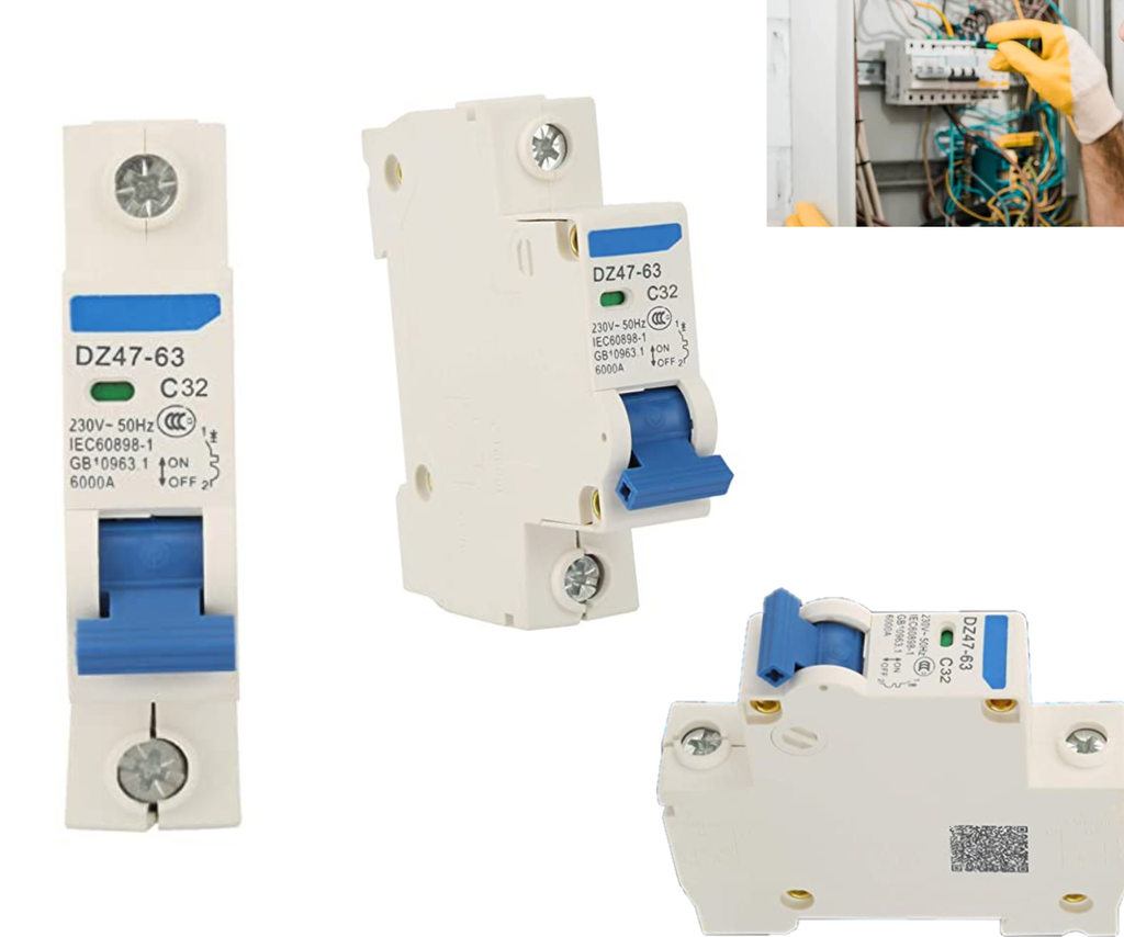 Pastilla Interruptor Termomagnético 32 Amper 1p Vca Riel Din