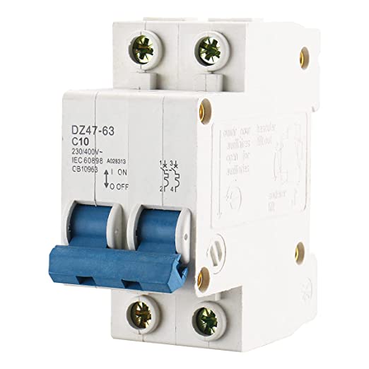 Pastilla Interruptor Termomagnético 10 Amper 2p Vca Riel Din