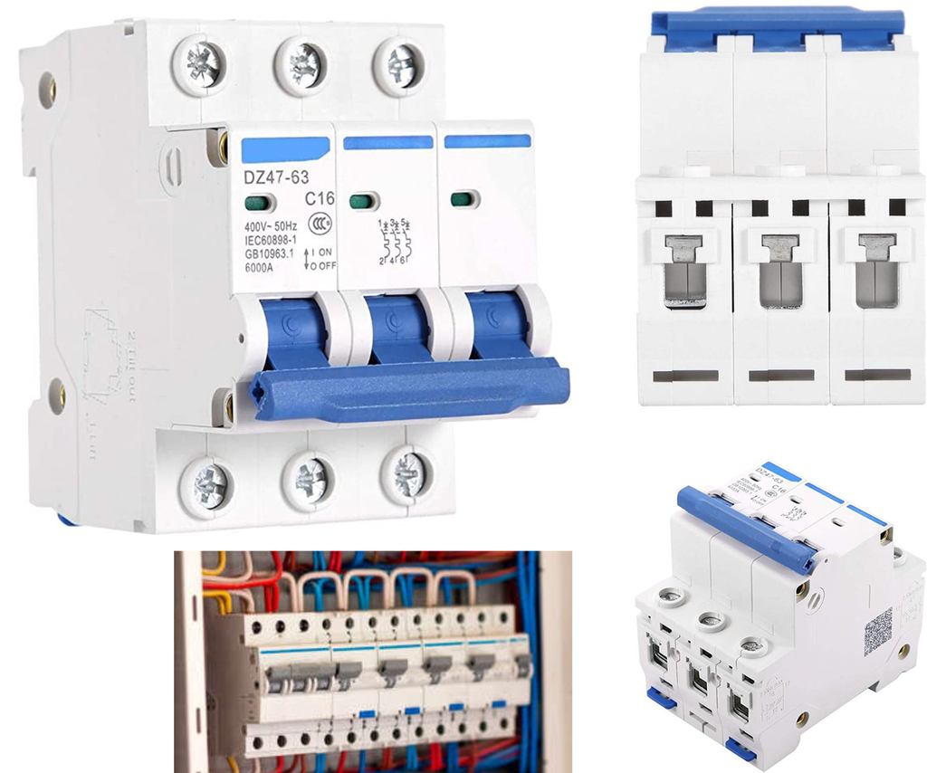 [327] Pastilla Interruptor Termomagnético 16 Amper 3p Vca Riel Din
