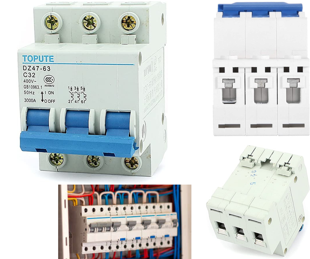 [329] Pastilla Interruptor Termomagnético 32 Amper 3p Vca Riel Din
