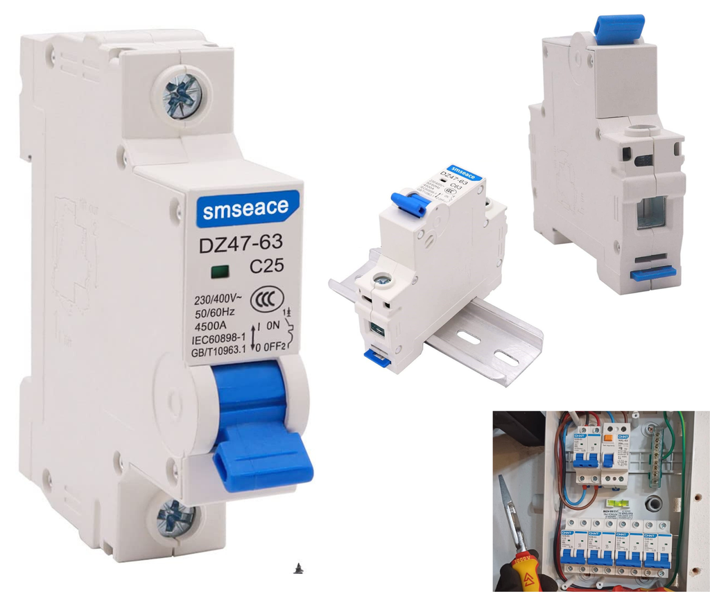 Pastilla Interruptor Termomagnético 25 Amper 1p Vca Riel Din