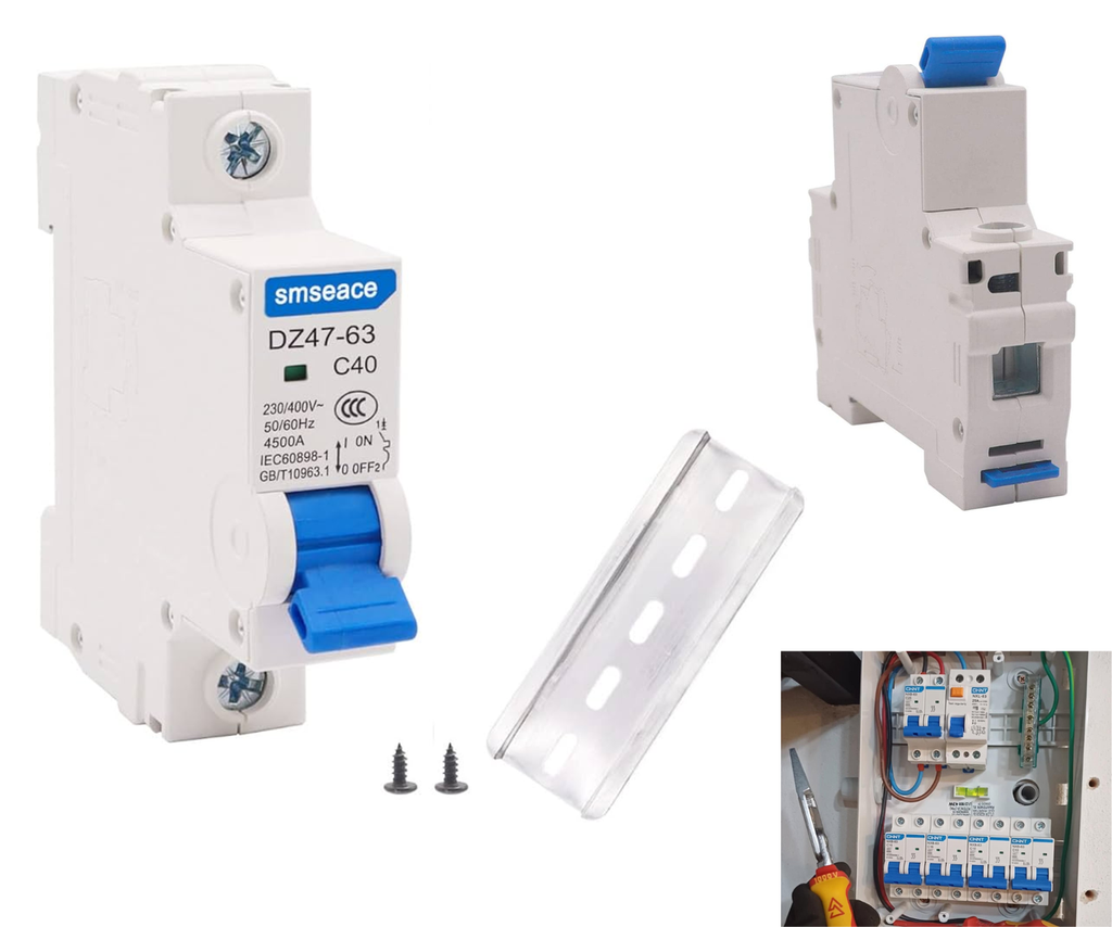 [353] Pastilla Interruptor Termomagnético 40 Amper 1p Vca Riel Din