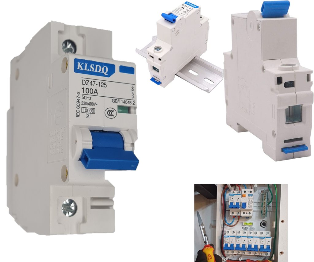 [357] Pastilla Interruptor Termomagnético 100 Amper 1p Vca Riel Di