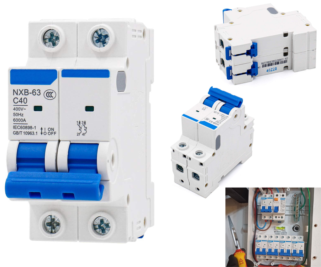 [359] Pastilla Interruptor Termomagnético 40 Amper 2p Vca Riel Din