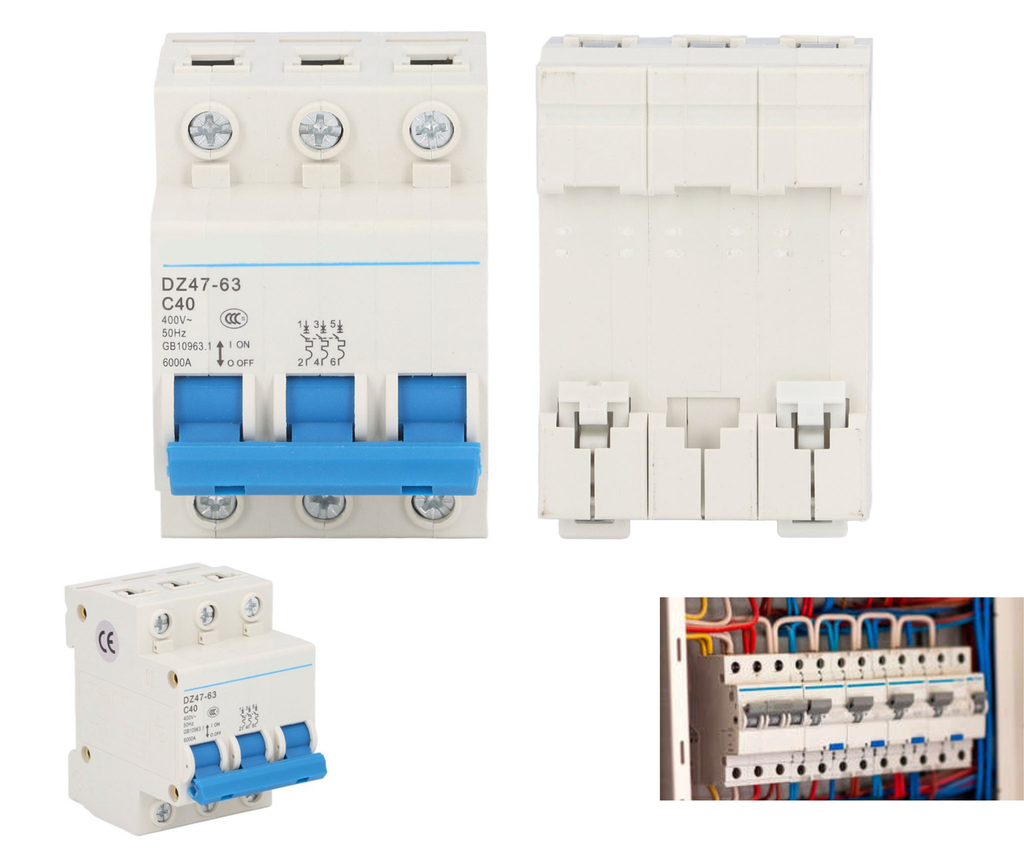 [364] Pastilla Interruptor Termomagnético 40 Amper 3p Vca Riel Din