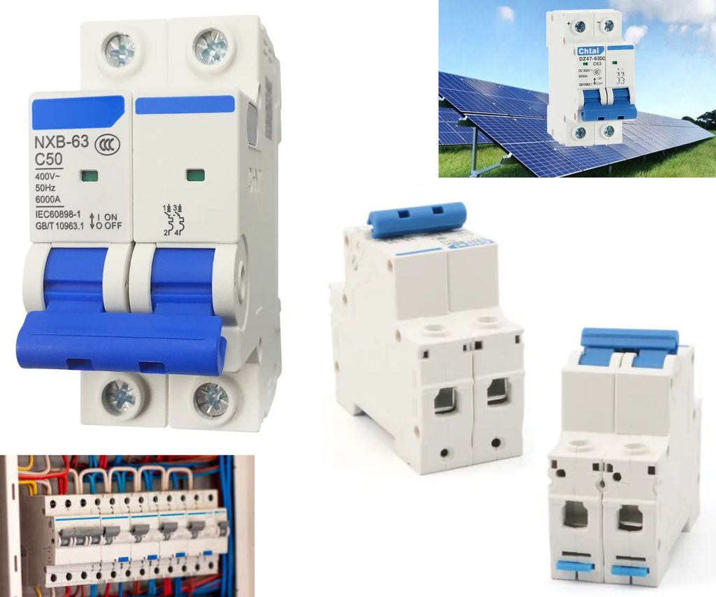 Pastilla Interruptor Termomagnético 50a 2p Cd Solar Riel Din