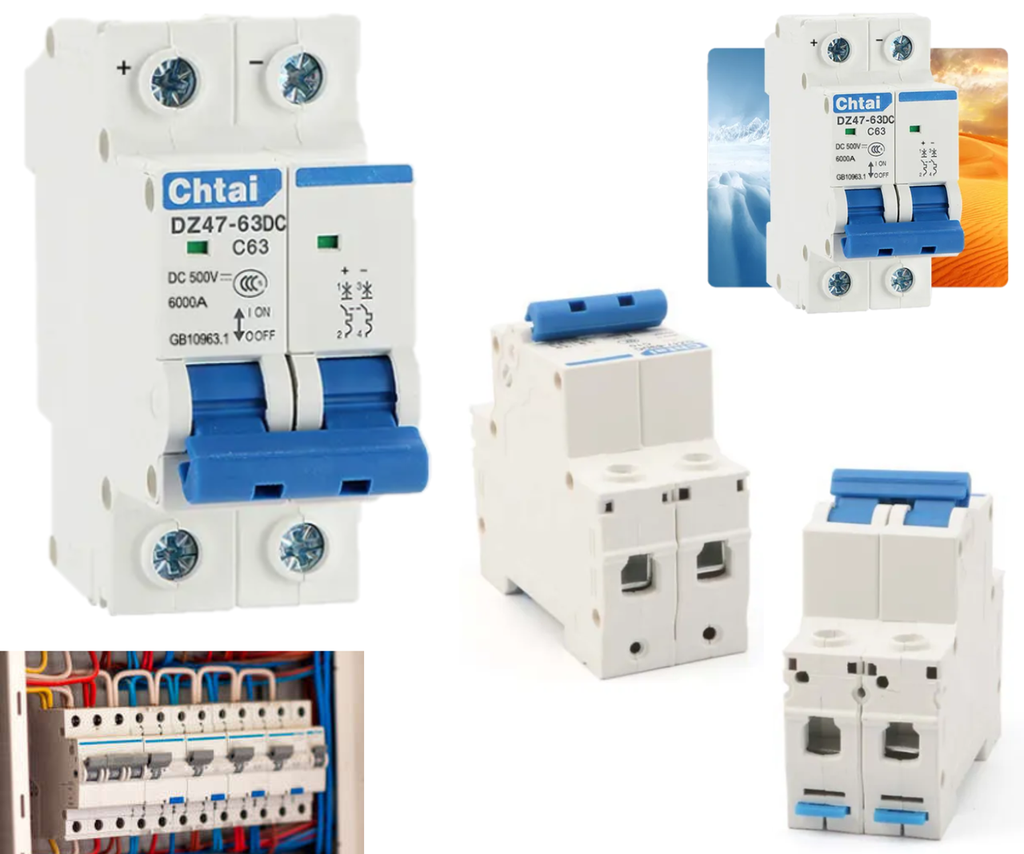 [401] Pastilla Interruptor Termomagnético 63a 2p Cd Solar Riel Din
