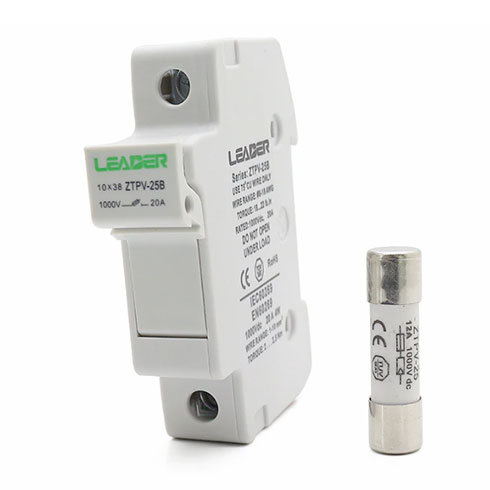 [410] Kit Portafusible Y Fusible 20a 1000v Solar Fotovoltaico Vcd