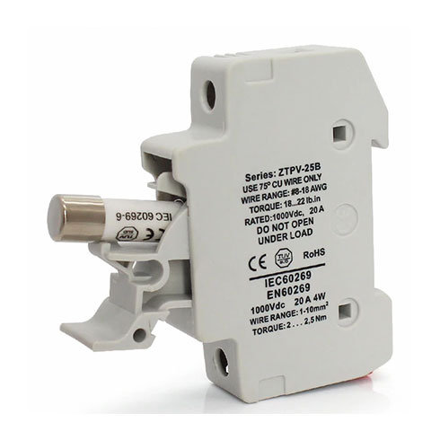 Kit Portafusible Y Fusible 32a 1000v Solar Fotovoltaico Vcd