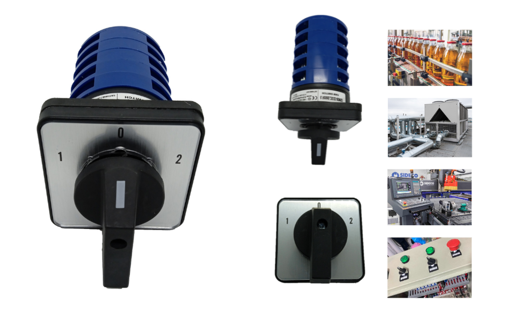 Selector Reversible 3 Posiciones 1-0-2  32 Amp 5 Polos 20 Te