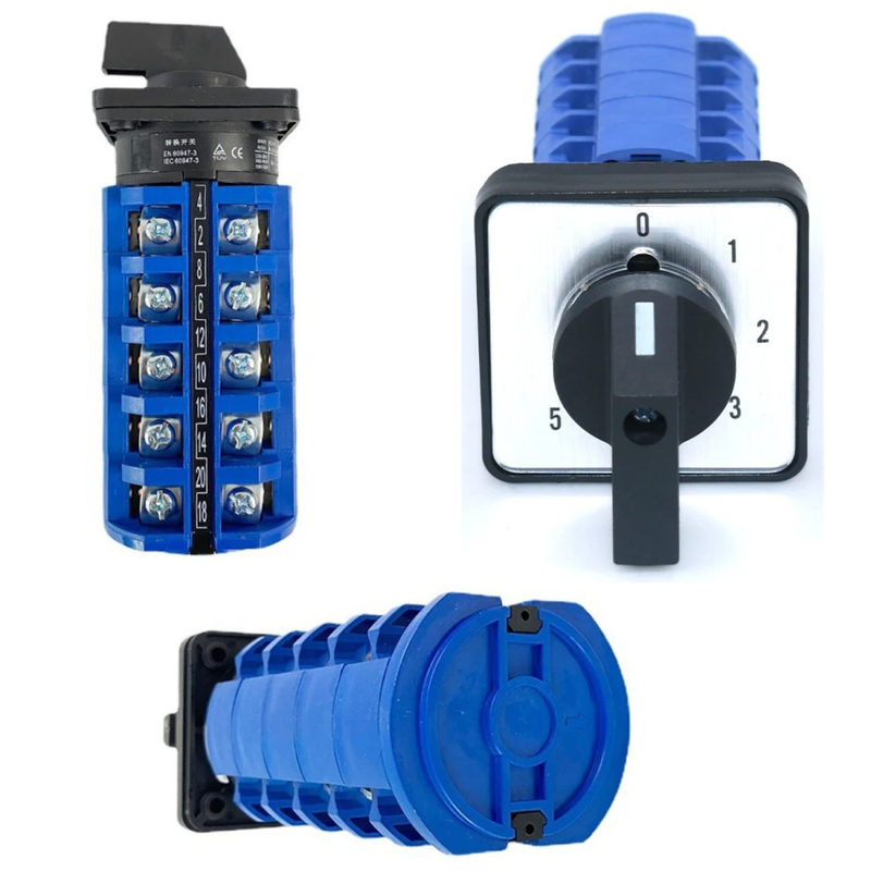 Selector Reversible 6 Posiciones Para 32 Amperes 5 Polos